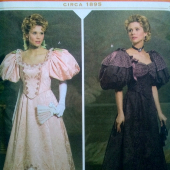 Simplicity Sewing Pattern 4078 circa 1895 Ball Gown Victorian Dress - Picture 3 of 8